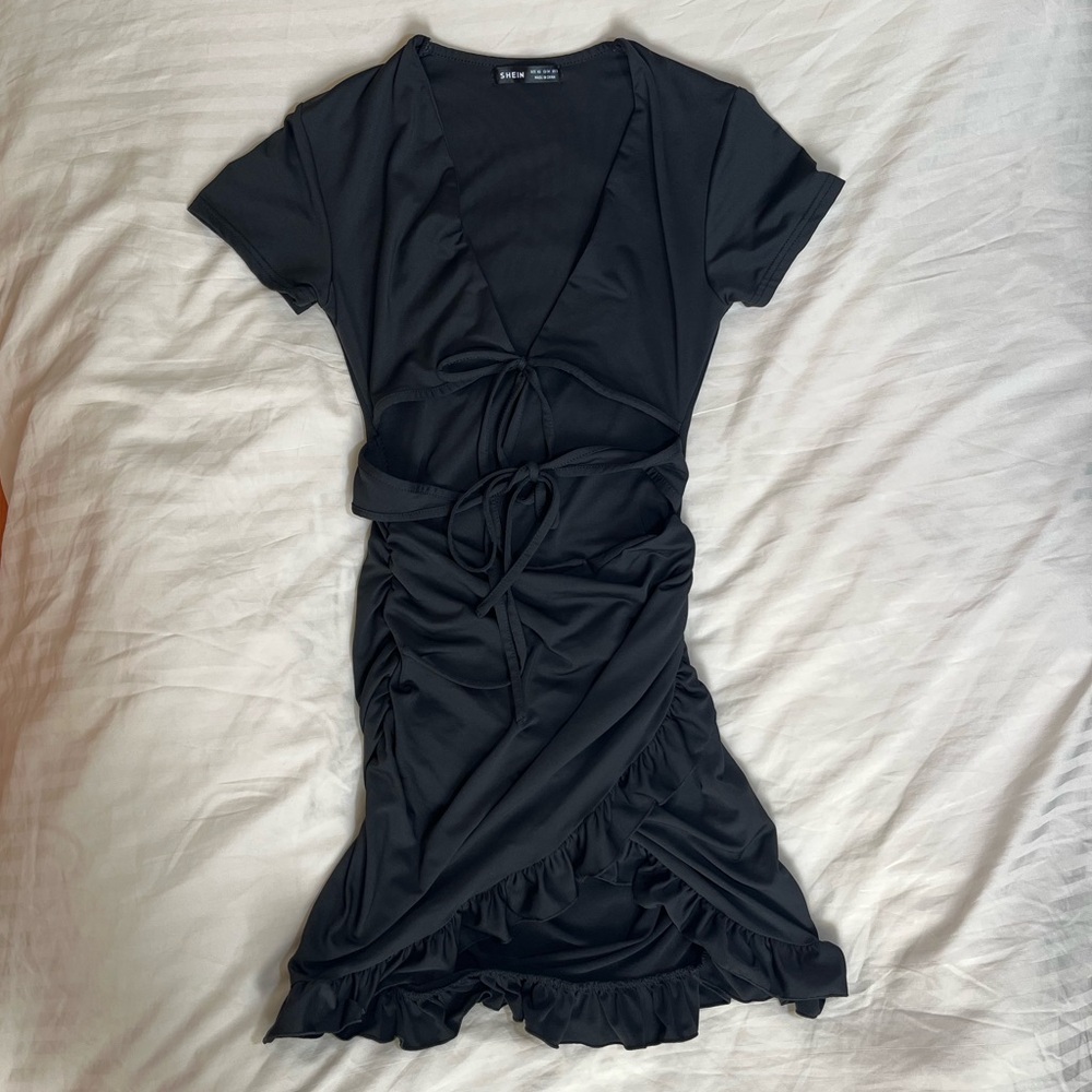 SHEIN Black Body Con Cut Out Dress